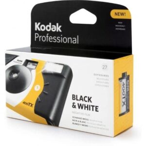 kodak professional tri-x 400 black and white negative film single use camera, 27 exposures
