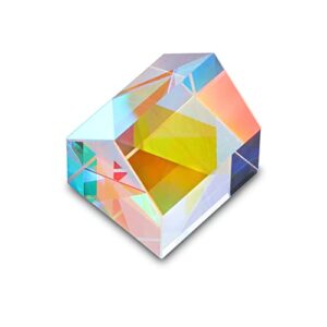 20mm generic optical rgb dispersion glass prism x cube prism creative cabin shape square color prism optical glass lens for physics teaching art decor photography props