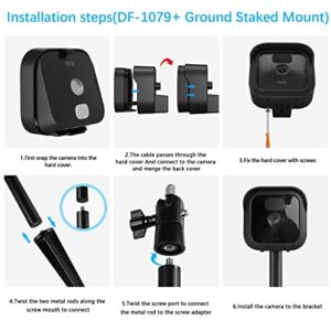 Holicfun Adjustable Ground Stake Mount with Weatherproof Cover for Blink Outdoor Camera