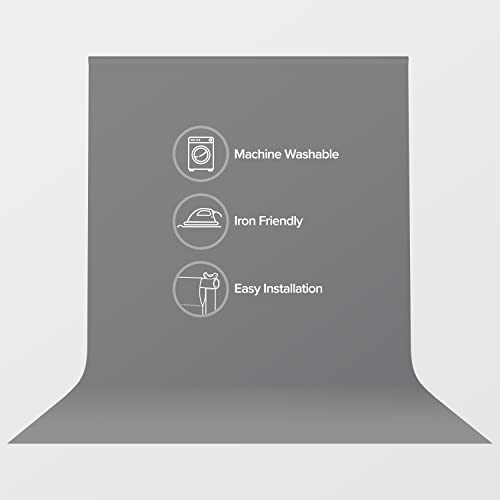 Julius Studio 6 x 9 ft. (72 x 108 inch) Pure Gray Backdrop Screen, 100% Pure Seamless Background, High Density 150 GSM Grey Fabric with Elastic String Clips for Photo Video Streaming Studio, JSAG799