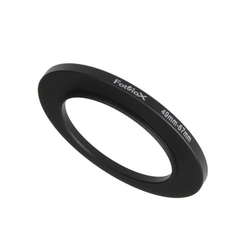 Fotodiox Metal Step Up Ring, Anodized Black Metal 49mm-67mm, 49-67 mm