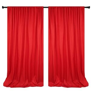 10x10ft red backdrop curtains for parties – red backdrop curtain for baby shower birthday photo home party curtains backdrop 5x10ft 2 panels