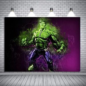 cartoon hulk super hero photography background great hulk photo backdrops for baby shower children’s birthday party photo booth studio props 5x3ft