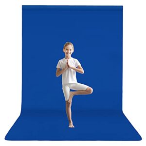 blue backgrounds for photography, 5 x 7 ft polyester chromakey backdrop cloth, collapsible solid color background for photo shooting, streaming live, video studio