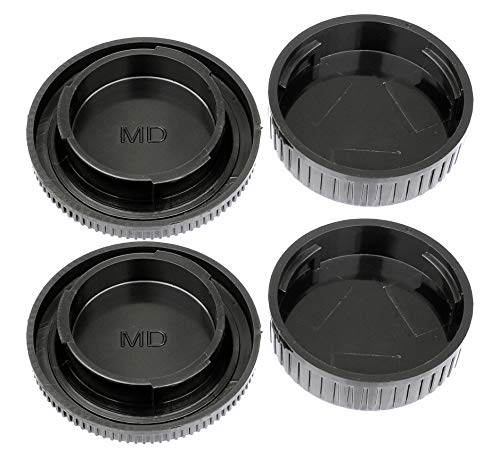 (2 Packs) Fotasy MD Lens Rear Cap, Md Body Cap, Minolta MD Lens Back Cover, Minolta MC Lens Cap, Minolta Rokkor Body Cap, Lens Cover Body Cap fits Minolta Rokkor MD MC Mount Camera Lense, MD_2