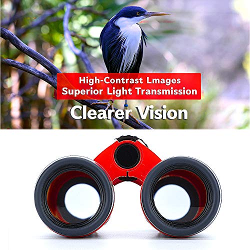 Vanstarry Compact Binoculars for Kids Bird Watching Hiking Camping Fishing Accessories Gear Essentials Best Toy Gifts for Boys Girls Children Toddler Waterproof 5X30 Optical Lens Including Compass