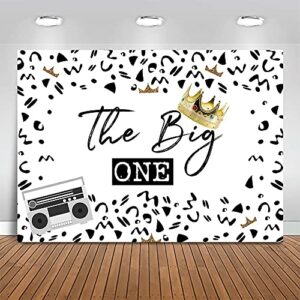 mocsicka hip hop 1st birthday backdrop our notorious is the big one party decoration old school rap the big one first birthday photography background (7x5ft (82×60 inch))