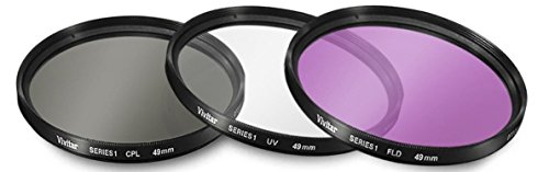 49mm Multi-Coated 3 Piece Filter Kit (UV-CPL-FLD) for Canon EF 50mm f/1.8 STM Lens