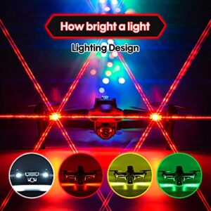 TOMAT Drone Strobe Lights FAA Anti-Collision Lighting Light Night Flight Lights with 4 Colors for DJI Mini 3 Pro/Air 2S/Mini 2/Mavic Air 2/Mavic Mini/Mavic Pro/FPV Quadcopters Accessories