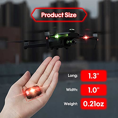 TOMAT Drone Strobe Lights FAA Anti-Collision Lighting Light Night Flight Lights with 4 Colors for DJI Mini 3 Pro/Air 2S/Mini 2/Mavic Air 2/Mavic Mini/Mavic Pro/FPV Quadcopters Accessories