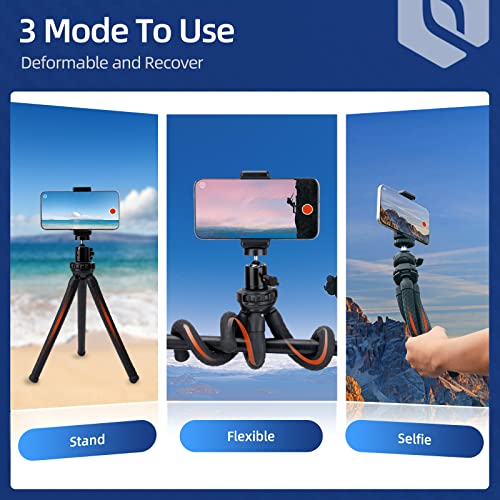 Fotopro Flexible Tripod Mini Tripod for Phone with Remote 360 Ball Head Tripod for Camera, DSLR Aaction Camera