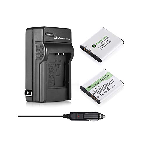 Powerextra 2X D-LI92 Battery & Charger Compatible with Olympus LI-50B, Pentax D-LI92, Ricoh Pentax Optio I-10 RZ10 RZ18 WG-1, WG-2, WG-2GPS, WG-3, WG-3GPS, WG-4, WG-4GPS, WG-5GP, SWG-10, WG-30W, X70