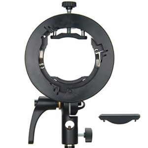 Godox S2 Bracket S-Type Speedlite Bowens Mount Holder for Godox V1 AD400Pro AD200Pro AD200 V860II TT685 TT600 TT350 Flash Snoot Softbox Beauty Dish Reflector Umbrella