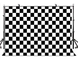 lylycty 7x5ft checkers backdrop black and white racing and checkered pattern photo booth chess board texture grid photography background lyzy0505