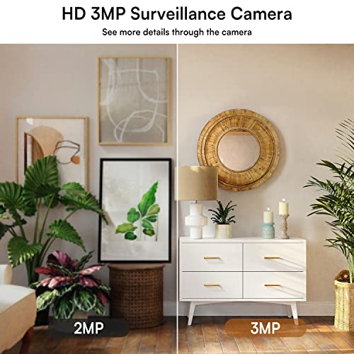 XVIM 3MP Light Bulb Security Camera, WiFi Wireless Home Light Bulb Camera, 360° Degree Pan/Tilt View Night Vision, Indoor/Outdoor