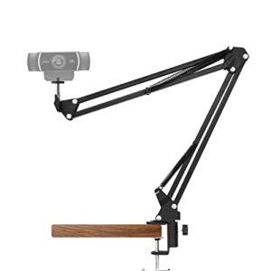 Boseen Webcam Stand Desk Mount - Suspension Boom Scissor Arm Webcam Holder with Desk Clamp Mount for Logitech Webcam C920 C922 C922x C920S C930e C930 C615 Brio 4K and Other Devices with 1/4" Thread