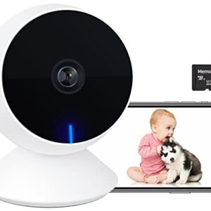 LAXIHUB WiFi Pet Camera Indoor Home Security IP Camera for Dogs/Cats Baby Monitor Room Camera with App 1080P FHD, Night Vision, Two-Way Audio, Motion Detection, Work with Alexa