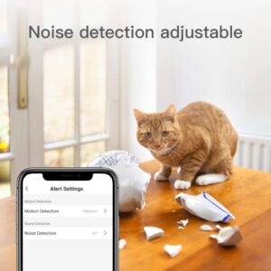 LAXIHUB WiFi Pet Camera Indoor Home Security IP Camera for Dogs/Cats Baby Monitor Room Camera with App 1080P FHD, Night Vision, Two-Way Audio, Motion Detection, Work with Alexa