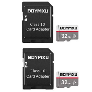 tf memory card 32gb,boymxu tf card with adapter,high speed memory card class 10 memory card for phone camera computer-2 pack