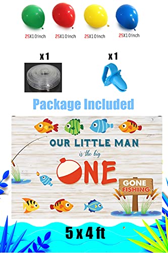 JeVenis Ofishally One Party Decoration The Big One Party Decoration Ofishally One Banner The Big One Backdrop Gone Fishing Party Decoration Little Fisherman Party Decoration