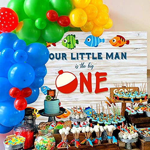 JeVenis Ofishally One Party Decoration The Big One Party Decoration Ofishally One Banner The Big One Backdrop Gone Fishing Party Decoration Little Fisherman Party Decoration