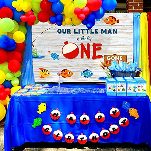 JeVenis Ofishally One Party Decoration The Big One Party Decoration Ofishally One Banner The Big One Backdrop Gone Fishing Party Decoration Little Fisherman Party Decoration