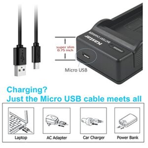 Kastar Battery (X2) & Slim USB Charger for Sony NP-BD1, NP-FD1, BC-CSD and Cyber-Shot DSC-G3, DSC-T2, DSC-T70, DSC-T75, DSC-T77, DSC-T90, DSC-T200, DSC-T300, DSC-T500, DSC-T700, DSC-T900, DSC-TX1