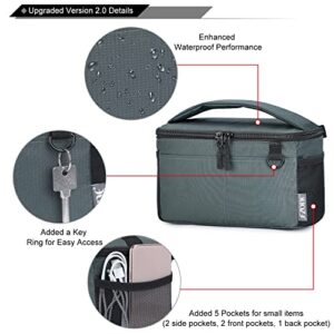 S-ZONE Water Resistant Camera Insert Bag with Sleeve Camera Case Upgraded Version 2.0