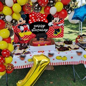 WRQ Baby Shower Mouse Party Backdrop Boys and Girls Photography Background 1 Birthday Birthday Party Decoration Supplies 7x5ft