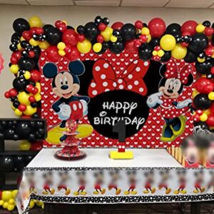 WRQ Baby Shower Mouse Party Backdrop Boys and Girls Photography Background 1 Birthday Birthday Party Decoration Supplies 7x5ft