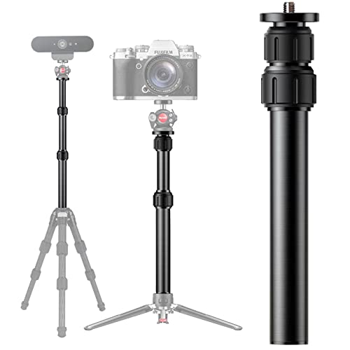 Nycetek 3 Section Tripod Extension Arm, 18" Super Sturdy Aluminium Tripod Extension Tube with 1/4” to 3/8” Screw, Tripod Extender Rod with Locking System for Tripod/DSLR Camera, Max Load 11lb