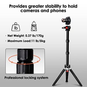 Nycetek 3 Section Tripod Extension Arm, 18" Super Sturdy Aluminium Tripod Extension Tube with 1/4” to 3/8” Screw, Tripod Extender Rod with Locking System for Tripod/DSLR Camera, Max Load 11lb