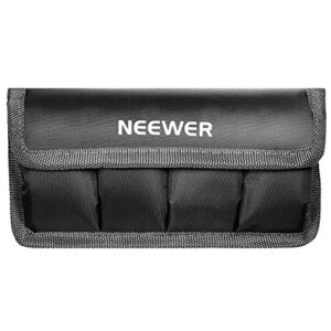neewer dslr battery bag/holder/case for aa battery and lp-e6/ lp-e8/ lp-e10/ lp-e12/ en-el14/ en-el15/ fw50/ f550 and more, suitable for battery of nikon d800, canon 5dmkiii, sony a77