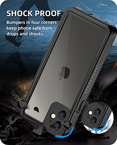 WIFORT iPhone 11 Waterproof Case - Built-in Screen Protector Water Resistant Cover Protective Drop Protection Hard, Shockproof Full Body Defender Tough Military Grade - 6.1" Teal