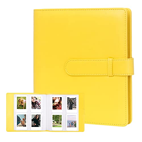 256 Pockets Photo Album for Fujifilm Instax Mini 11 12 9 7+ 40 Evo Liplay 90 8 Instant Camera/Mini Link SP-1 Printer, Photo Album for Polaroid Zink 2x3" Photo/Mint Zip Instant Camera Printer (Yellow)