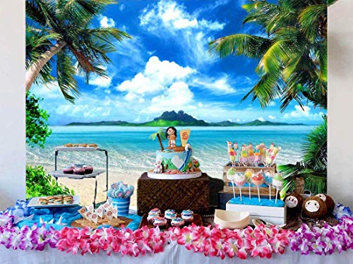 Summer Beach Photography Backdrops Ocean Tropical Photo Booth Wedding Party Decoration Background Studio Props Vinyl 7x5ft XT-6594