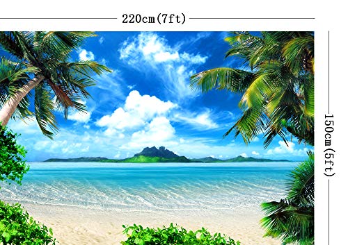 Summer Beach Photography Backdrops Ocean Tropical Photo Booth Wedding Party Decoration Background Studio Props Vinyl 7x5ft XT-6594