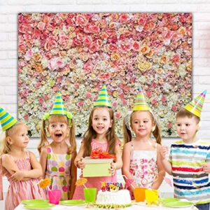 SJOLOON 7X5ft Floral Backdrop for Photography Valentine's Day Backdrop Wedding Backdrops Spring Flower Photography Backdrop Backdrops for Photographers Studio Props 10938