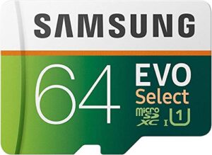 samsung 64gb 80mb/s evo select micro sdxc memory card (mb-me64da/am)
