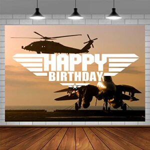 EMDSPR Military Fighter Backdrop for Birthday, 7x5ft Vinyl, Aircraft Force Retro Airplane Photography Background for Pilot Portrait Photo Booth BJZYPR52