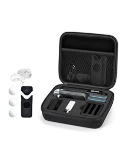 4in1 carry case for insta360 one x2, includes lens cap, three lens guards and black rubber sleeve case and lanyard, compatible for insta360 bullet time handle