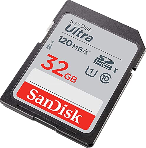 SanDisk 32GB SDHC SD Ultra Memory Card (Two Pack) Works with Canon EOS Rebel T7, Rebel T6, 77D Digital Camera Class 10 (SDSDUN4-032G-GN6IN) Bundle with (1) Everything But Stromboli Combo Card Reader