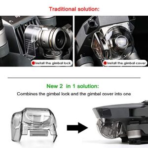 Arzroic DJI Mavic Pro Gimbal Lock Camera Lens Cover Clamp DJI Mavic Pro Accessories Gimbal Guard Protector Camera Clip Mount Cap, Transparent Grey