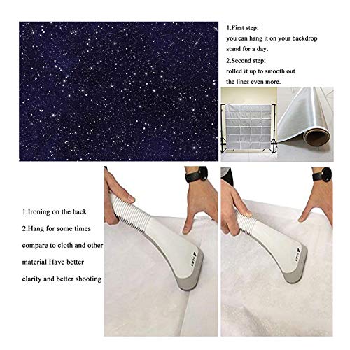 Night Sky Star Universe Space Theme Starry Photo Background Galaxy Stars Children Boy or Girl Birthday Party Photography Backdrops Newborn Baby Shower Banner 5x3ft Vinyl