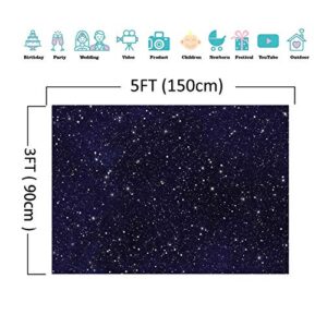 Night Sky Star Universe Space Theme Starry Photo Background Galaxy Stars Children Boy or Girl Birthday Party Photography Backdrops Newborn Baby Shower Banner 5x3ft Vinyl