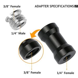 24 Pcs Camera Screw Adapter 1/4 to 1/4 and 1/4 to 3/8 Tripod Mount Converter Set for Camera Mount, Monopod, Ballhead, Flash Light Stand Frgyee