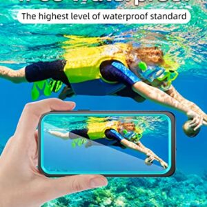 WIFORT iPhone 11 Pro Waterproof Case Built-in Screen Protector Water Resistant Cover Protective Drop Protection Hard, Shockproof Full Body Defender Tough Military Grade - 5.8" Teal