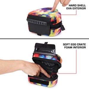 USA GEAR DSLR Camera Sleeve with Molded EVA Hard Shell Camera Case Protection, Quick Access Opening, Padded Interior and Rubber Coated Handle-Compatible with Nikon, Canon, Olympus and More (Geometric)