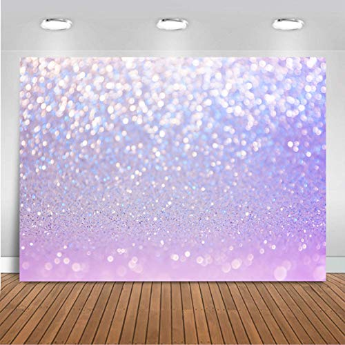 Mocsicka Light Purple Bokeh Backdrop for Photography Newborn Baby Shower Portrait Party Decoration Abstract Halo Dots (Not Glitter) Photoshoot Props (7x5ft)