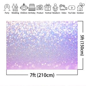 Mocsicka Light Purple Bokeh Backdrop for Photography Newborn Baby Shower Portrait Party Decoration Abstract Halo Dots (Not Glitter) Photoshoot Props (7x5ft)